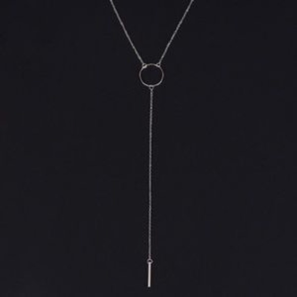 3/$30 Circle Long Necklace - Picture 3 of 3